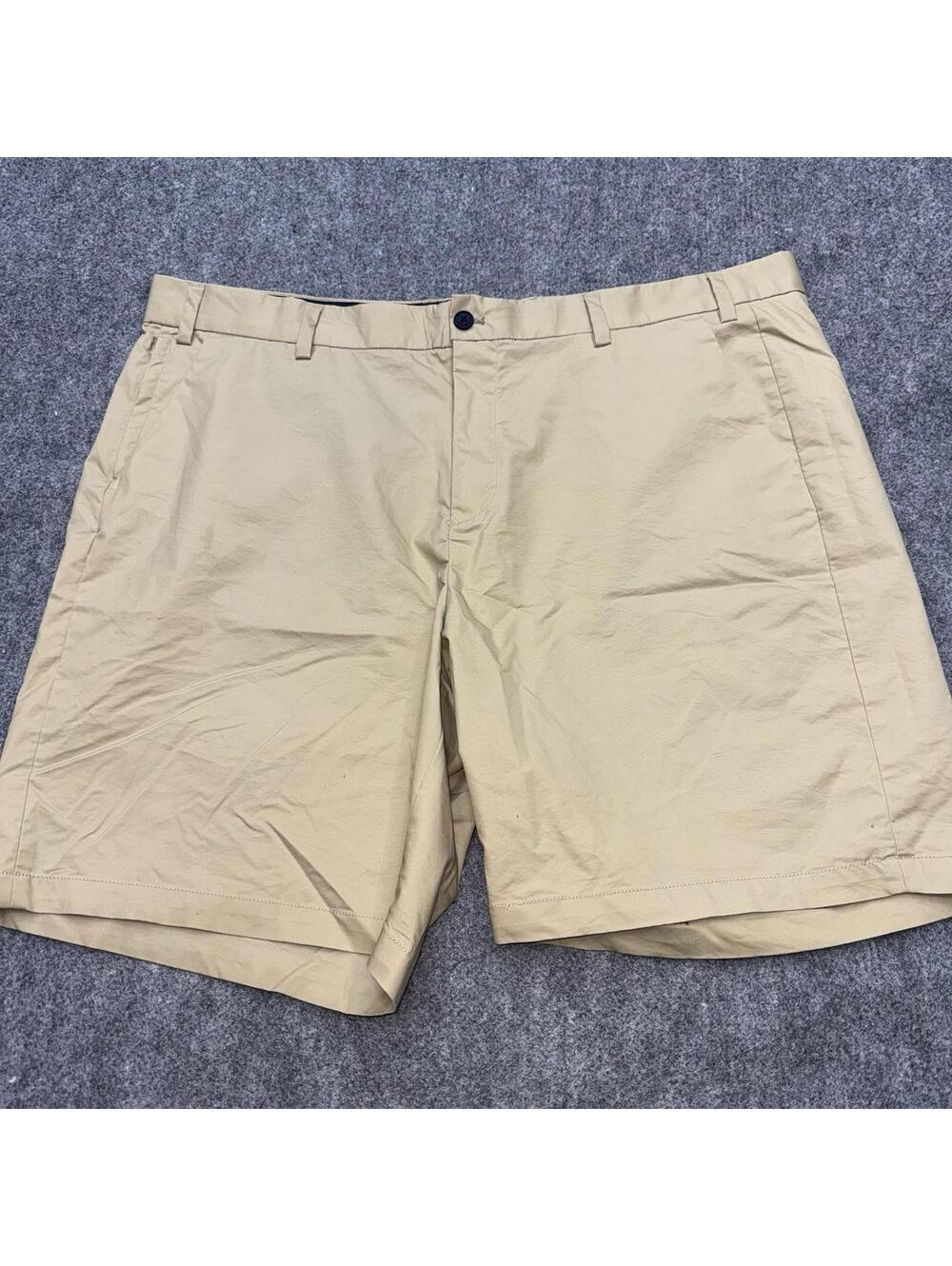 Nautica Navtech Shorts Mens 46 Khaki Performance Stretch Golf Lightweight